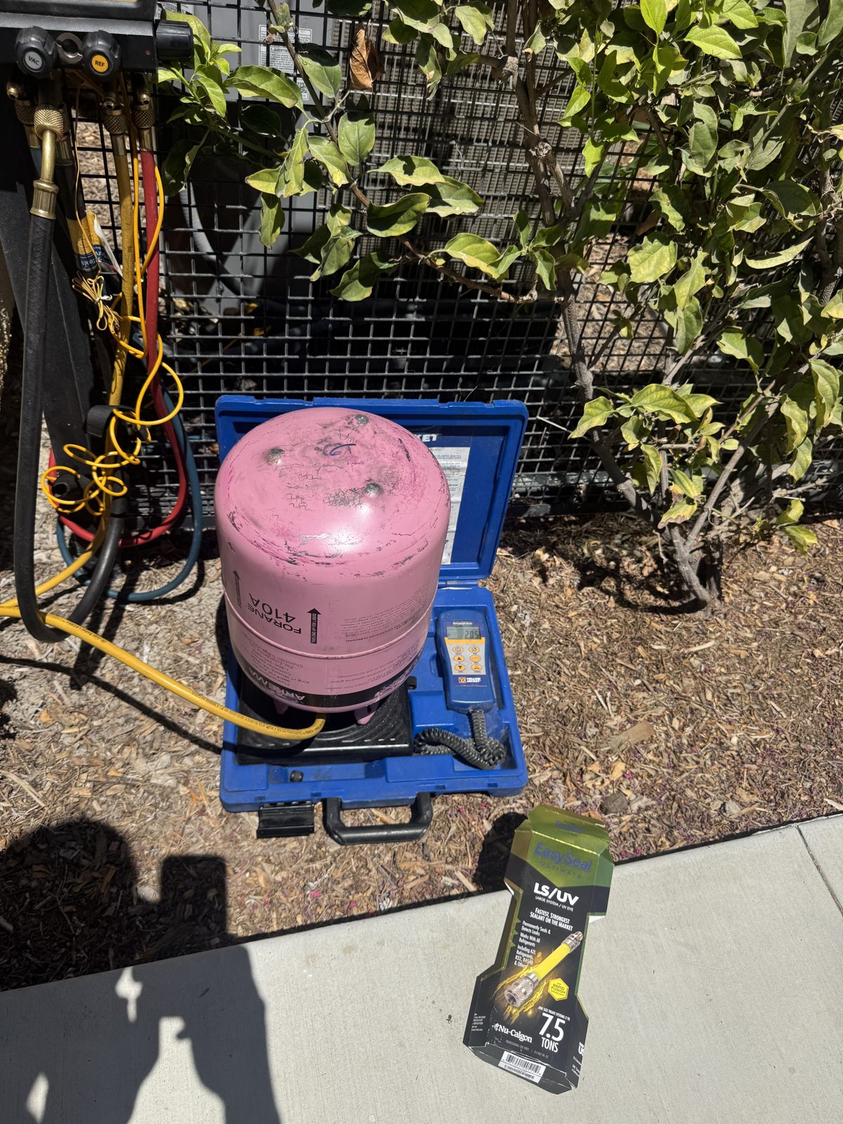 Eastvale AC Service: R-410A Check and 63.7°F Vent Verification photo