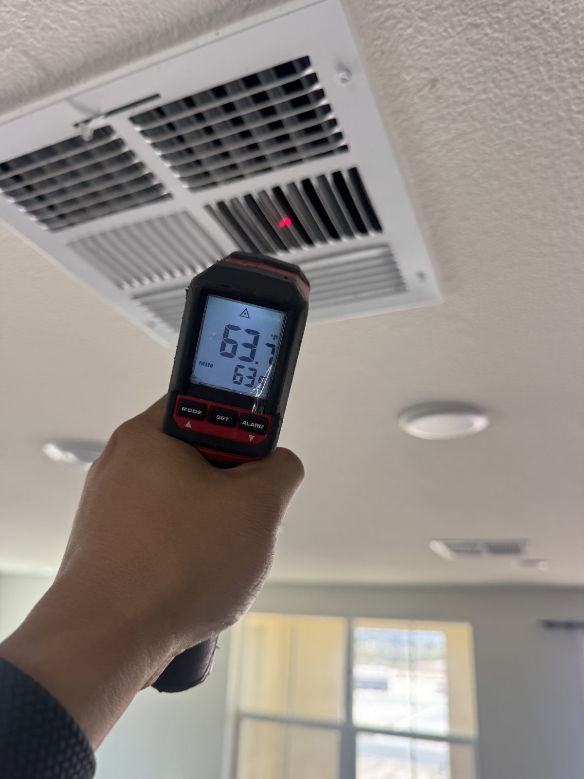 Eastvale AC Service: R-410A Check and 63.7°F Vent Verification photo