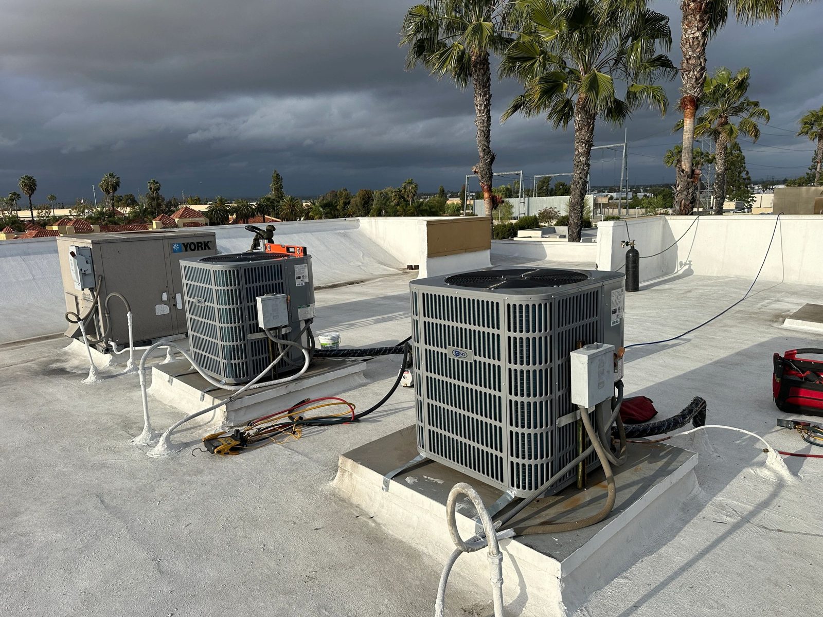 Two 4-ton AC PRO heat pump systems installed at an office
