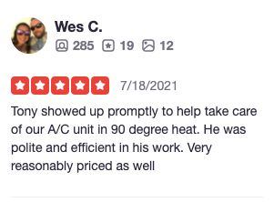 5-star comments from Yelp Customer!来自Yelp客户的&