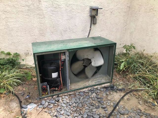 Replace contactor & fan motor for an old unit. We saw 2 dead mice