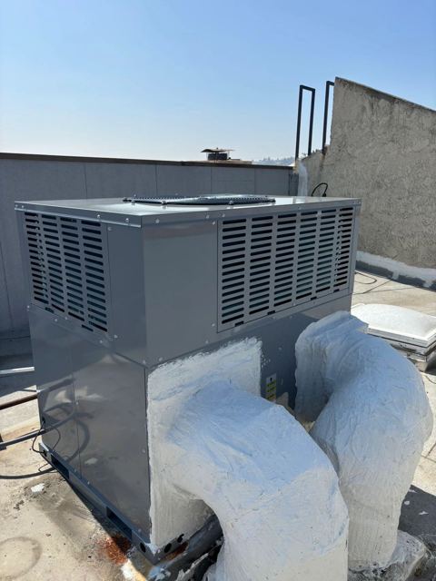 Installation of 3-ton AC PRO heat pump package unit