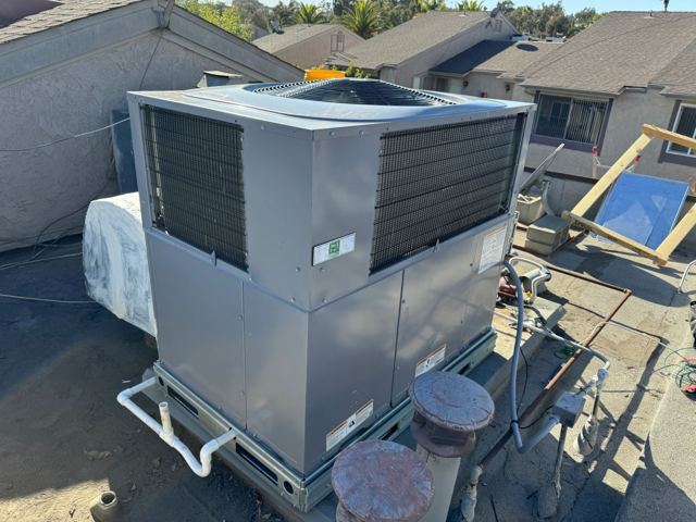 Installation of 3 ton Day & Night Package roof unit