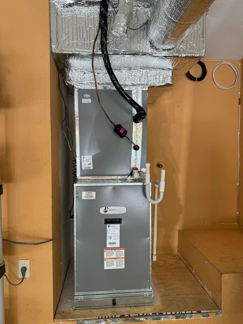 Installation of 5 ton Heat Pump. Air handler 115v