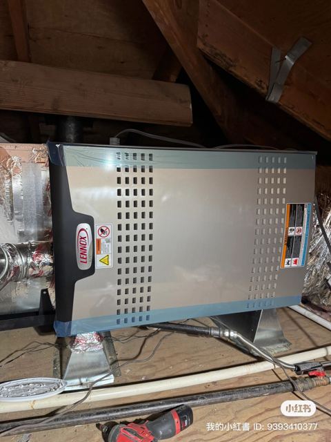Installation of 5 ton LENNOX system