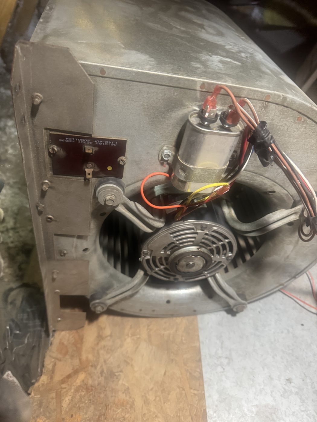 HVAC blower fan motor assembly